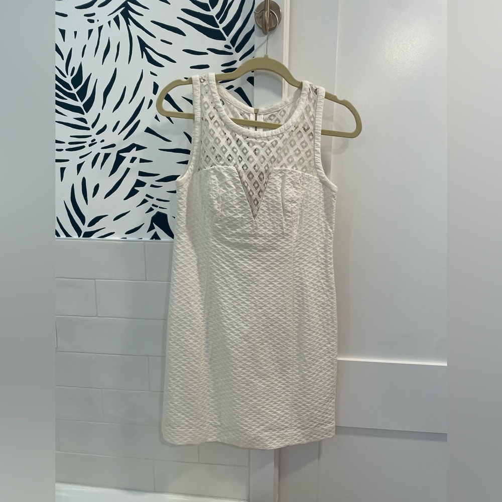 Lilly Pulitzer Vandalia Shift Dress Size 6 Resort White Lace